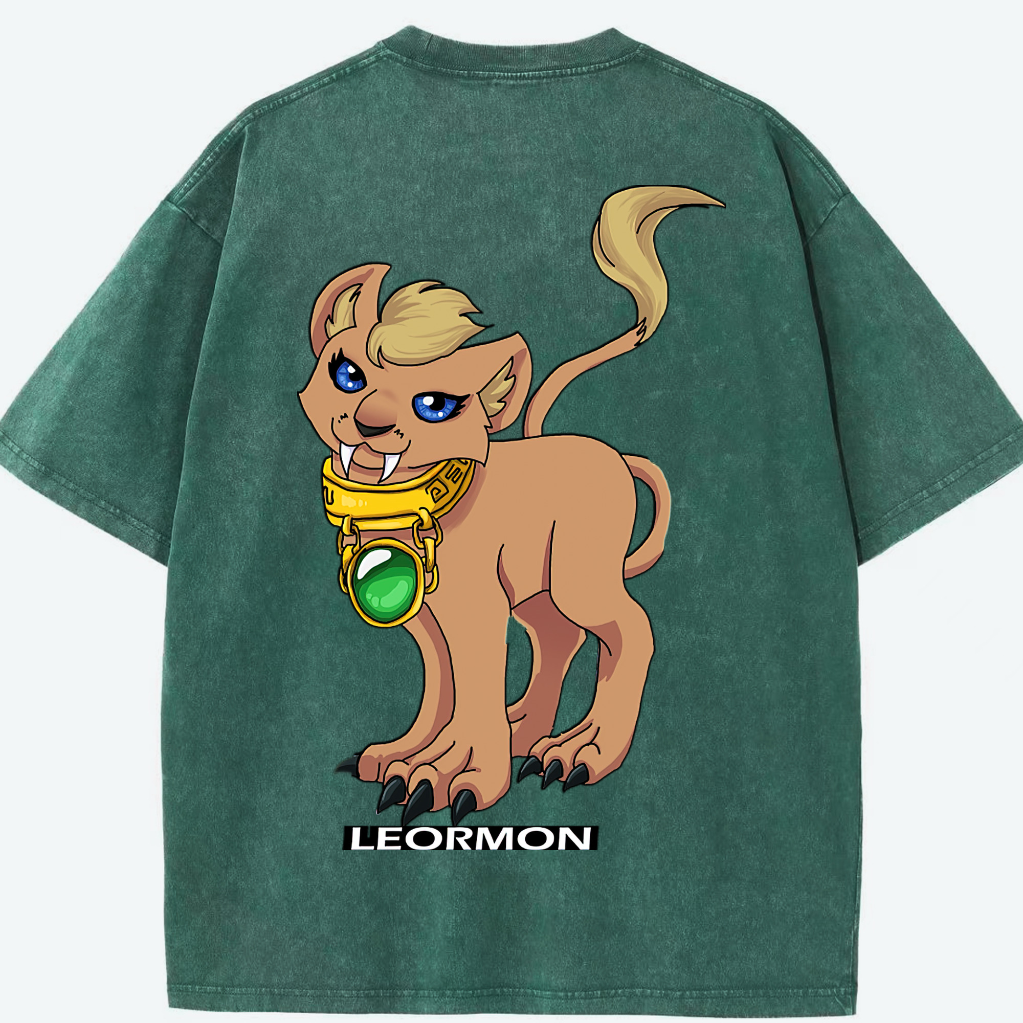 （画像用） Digimon デジタルモンスター/デジモン 綿100% ヴィンテージ風 半袖Tシャツ（背面プリント）